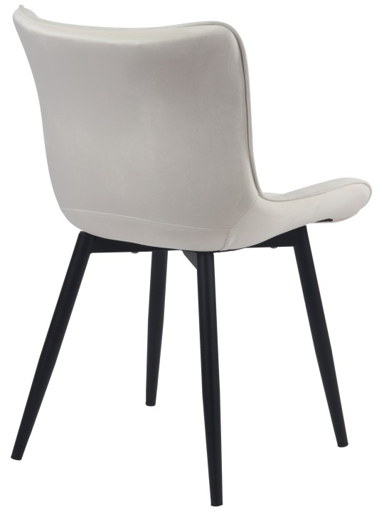 Stol Brady fløjl, creme