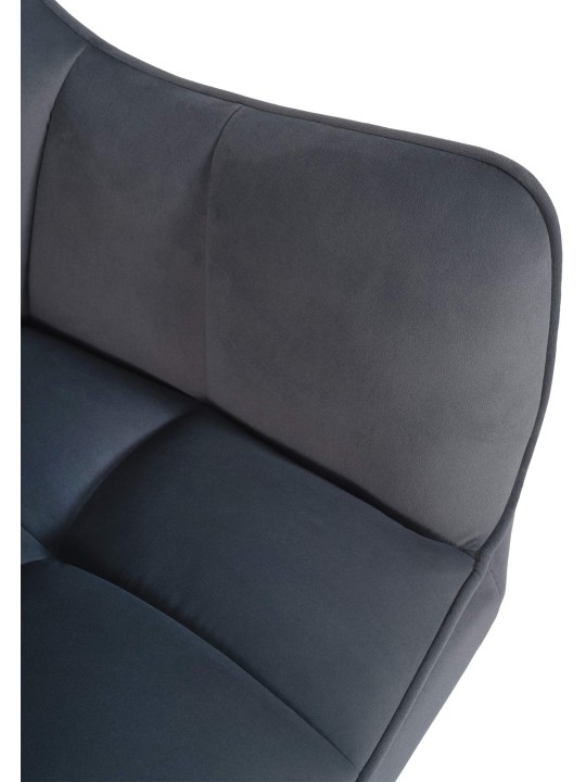 Spisestuestol Swing velour rustfrit stål, mørkegrå