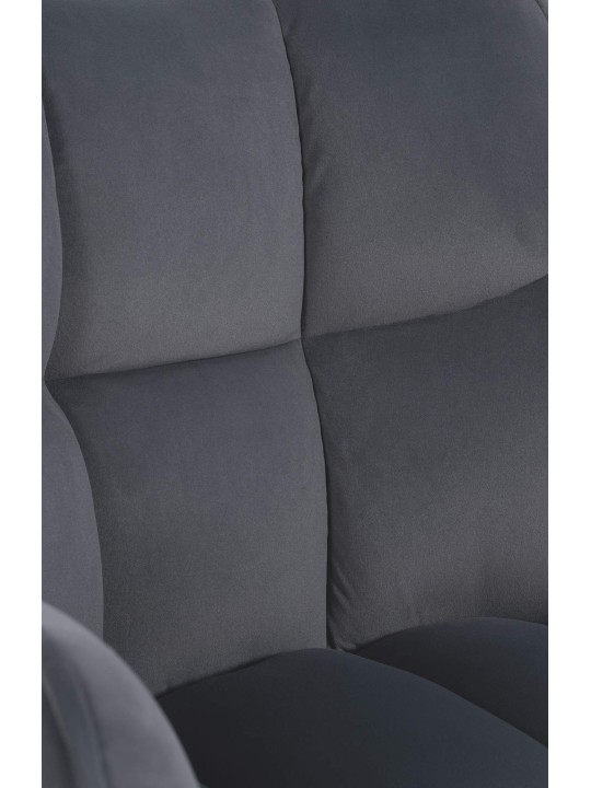 Spisestuestol Swing velour rustfrit stål, mørkegrå