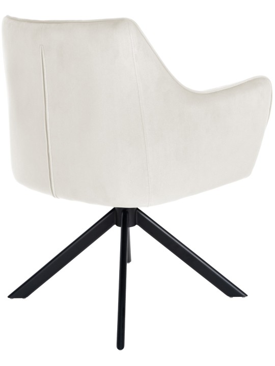 Swing fløjl spisestuestol, creme