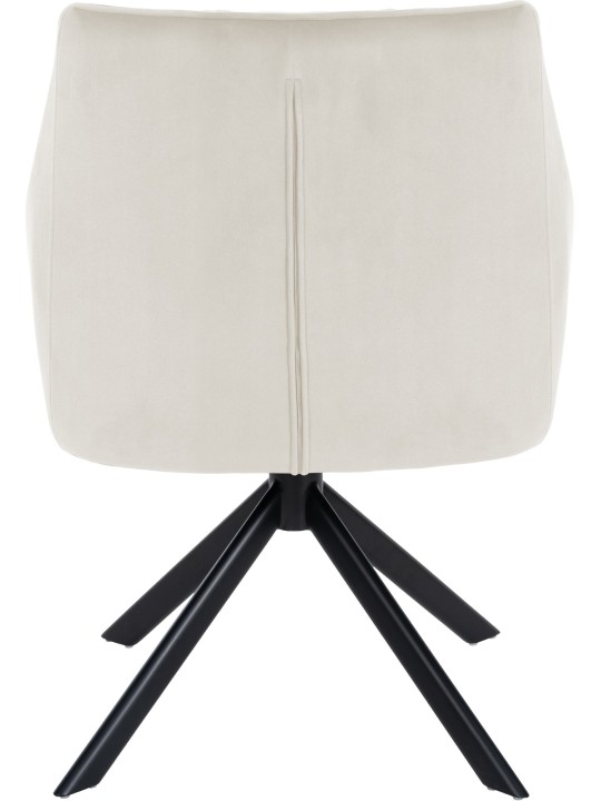 Swing fløjl spisestuestol, creme