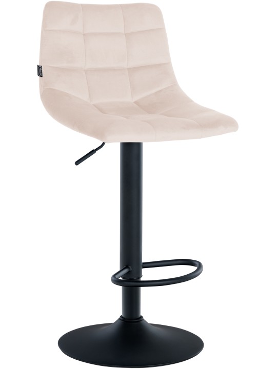 Sæt med 2 barstole Jerry velvet, beige
