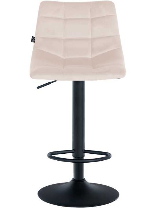 Sæt med 2 barstole Jerry velvet, beige