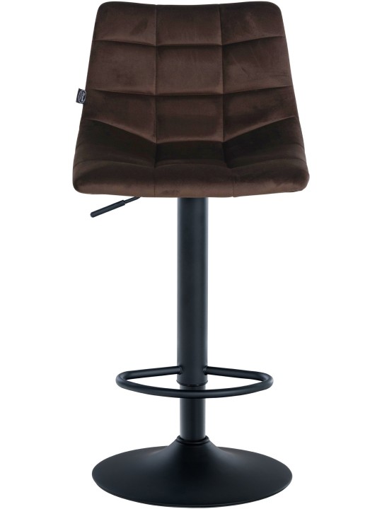 Sæt med 2 barstole Jerry velvet, brun