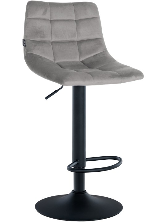 Sæt med 2 barstole Jerry velvet, grå