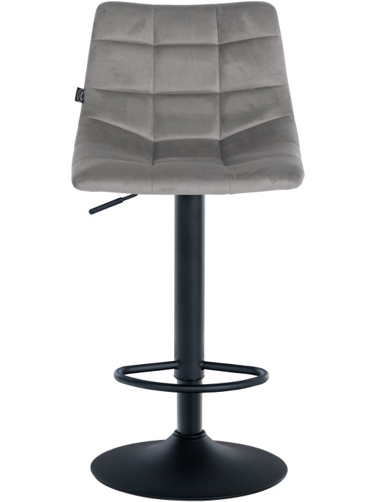 Sæt med 2 barstole Jerry velvet, grå