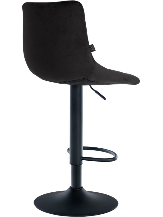 Sæt med 2 barstole Jerry velvet, sort