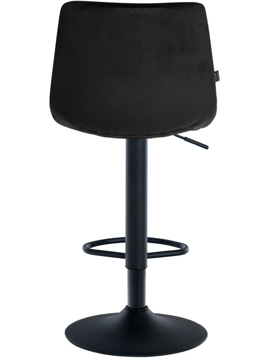 Sæt med 2 barstole Jerry velvet, sort