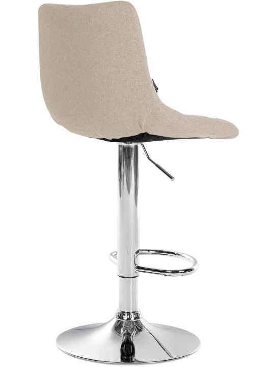 Sæt med 2 barstole Jerry stof krom, creme