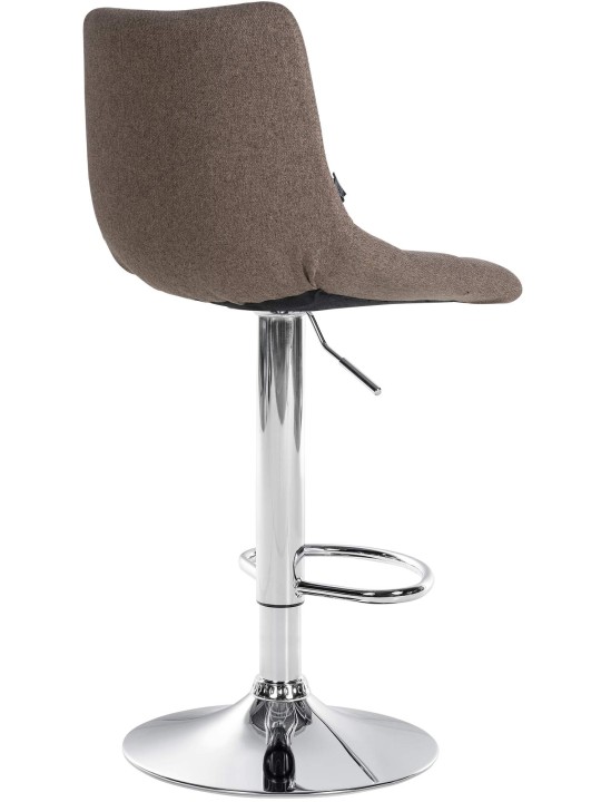 Sæt med 2 barstole Jerry stof krom, taupe