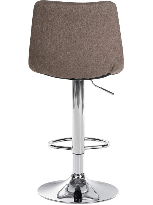 Sæt med 2 barstole Jerry stof krom, taupe