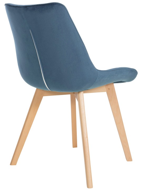 Sæt med 2 stole Brook velvet, blå