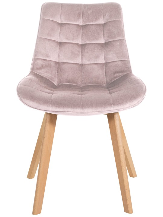 Sæt med 2 stole Brook velvet, pink