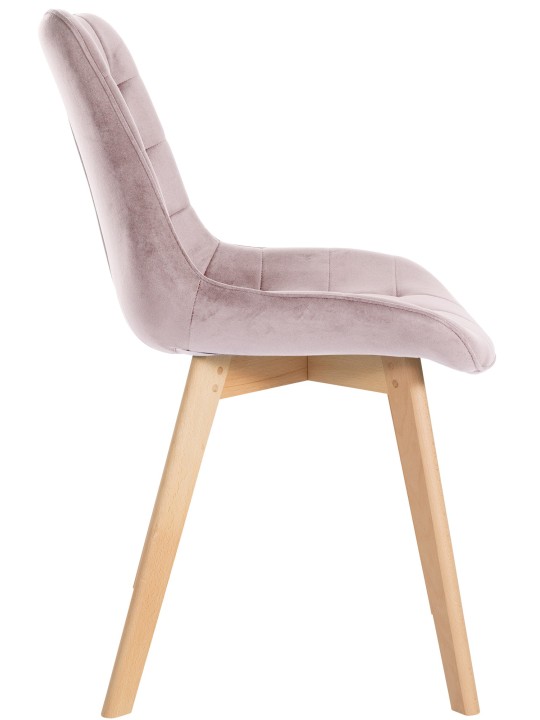 Sæt med 2 stole Brook velvet, pink