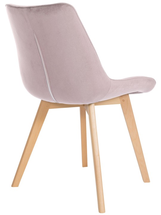 Sæt med 2 stole Brook velvet, pink