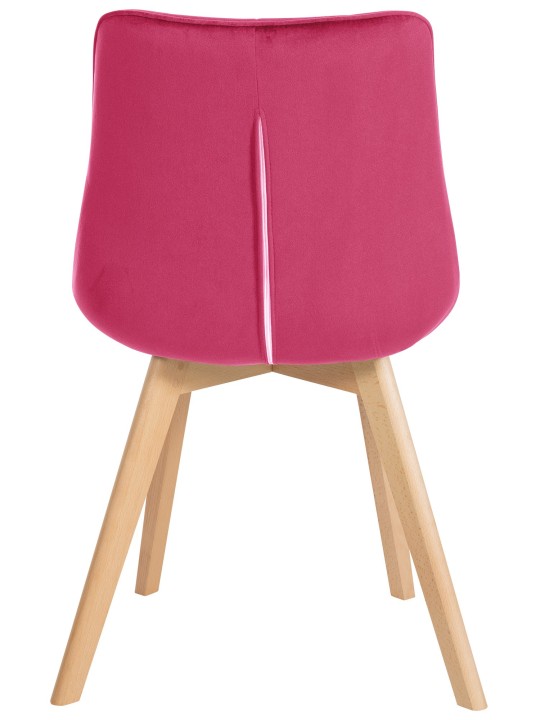 Sæt med 2 stole Brook velvet, rød