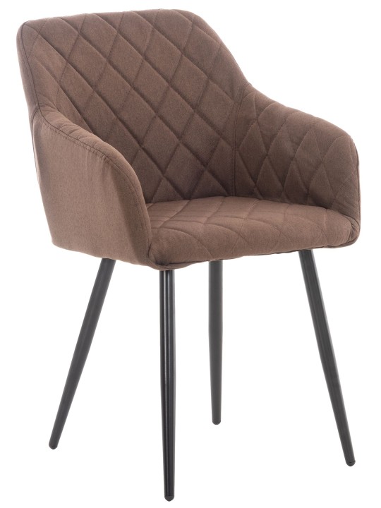 Spisestuestol Shila stof, brun