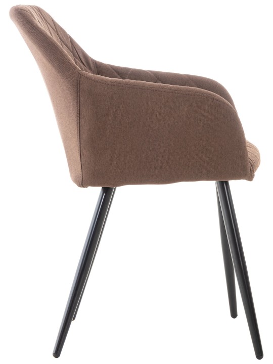 Sæt med 2 spisestuestole Shila stof, brun