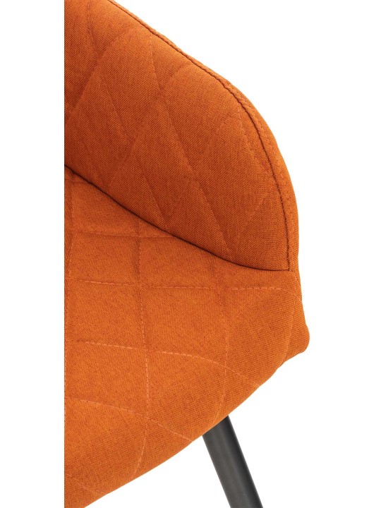Sæt med 2 spisestuestole Shila stof, orange