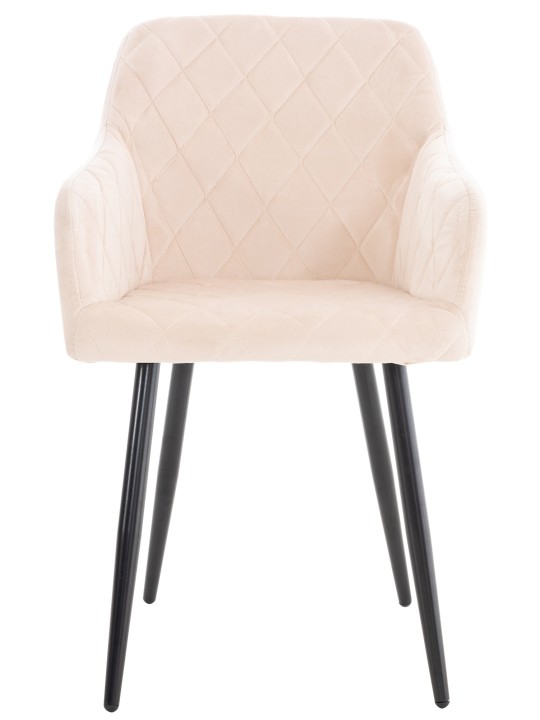 Sæt med 2 spisestuestole Shila velvet, beige