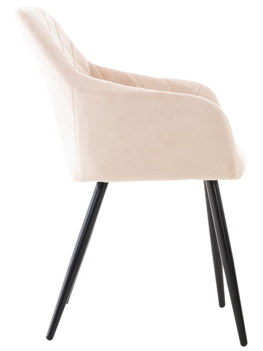 Sæt med 2 spisestuestole Shila velvet, beige