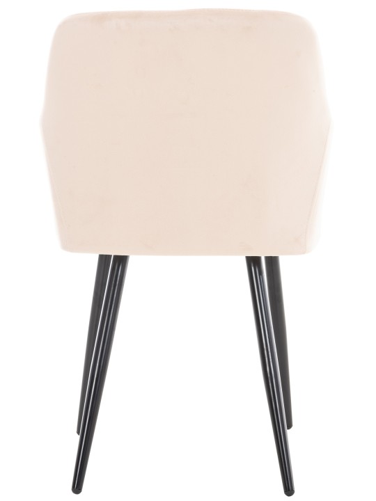 Sæt med 2 spisestuestole Shila velvet, beige
