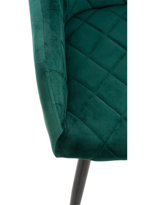 Sæt med 2 spisestuestole Shila velvet, grøn