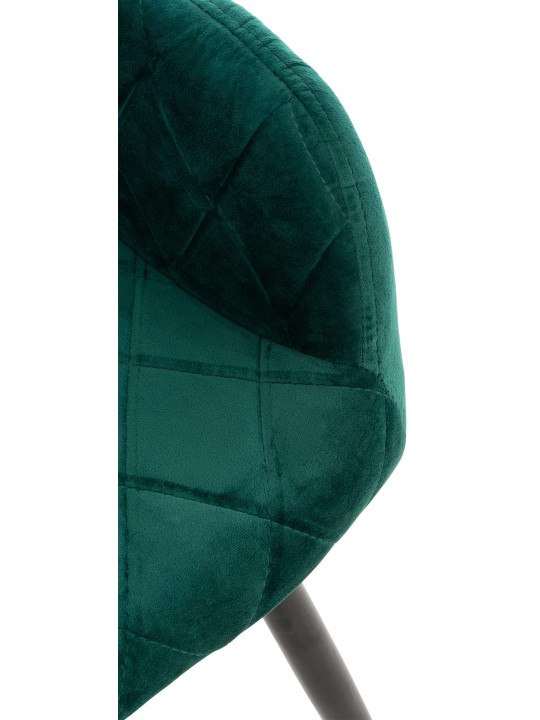 Sæt med 2 spisestuestole Shila velvet, grøn