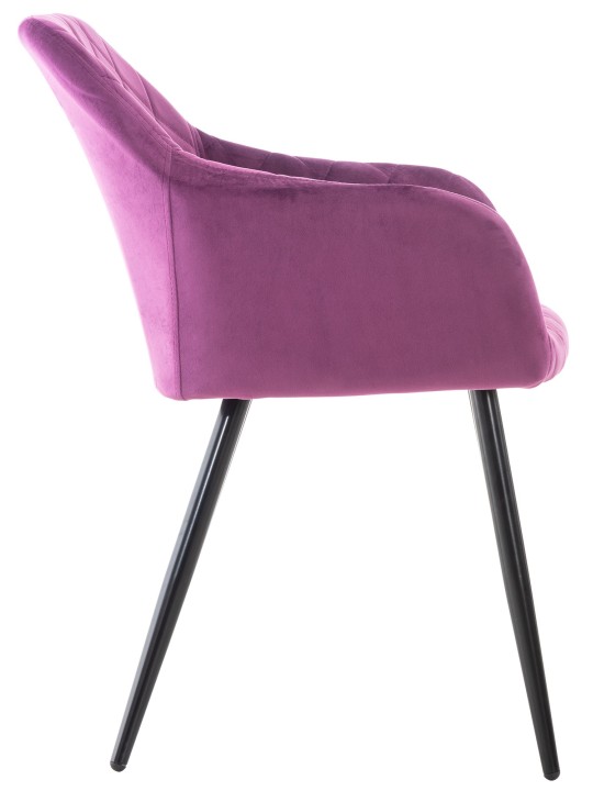 Sæt med 2 spisestuestole Shila velvet, lilla