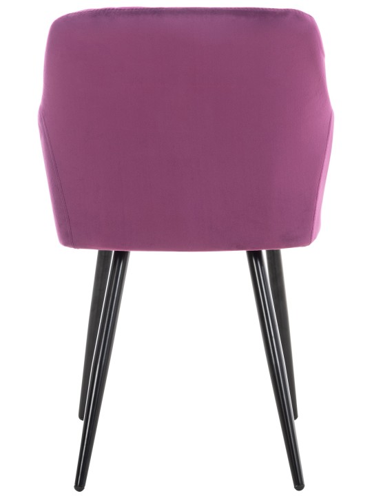 Sæt med 2 spisestuestole Shila velvet, lilla
