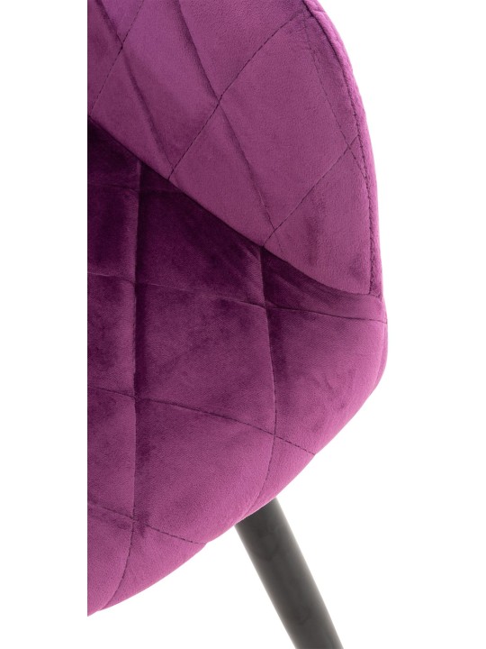 Sæt med 2 spisestuestole Shila velvet, lilla