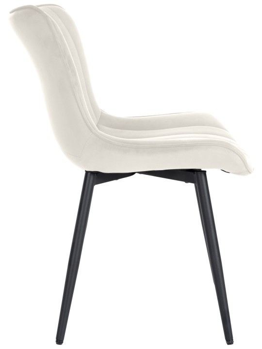 Sæt med 2 stole Largo velvet, creme