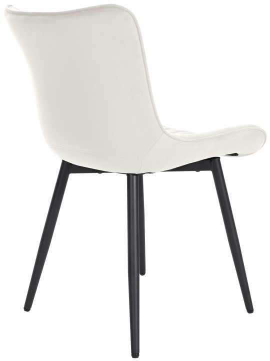 Sæt med 2 stole Largo velvet, creme