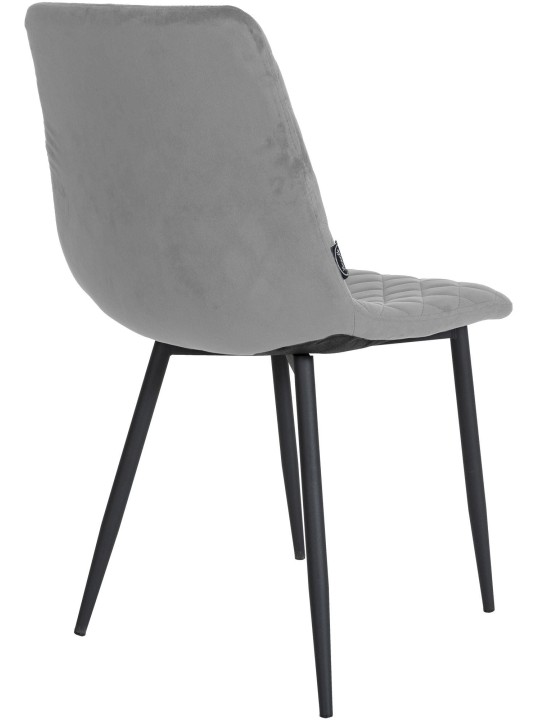 Sæt med 4 stole Telde fløjl, grå Sæt med 4 stole Telde fløjl, grå
