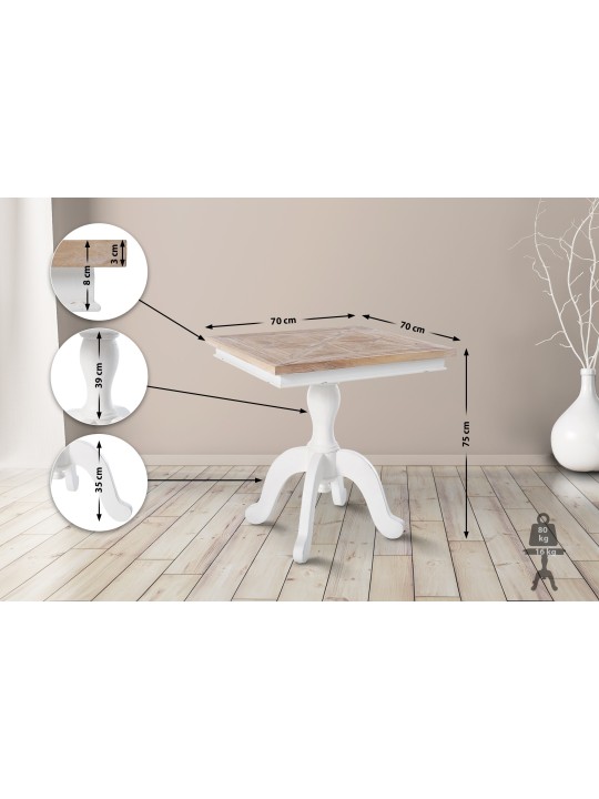 Grasby bistrobord, natur/hvid
