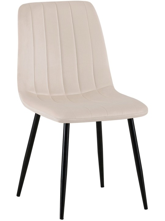Stol Dijon fløjl, creme