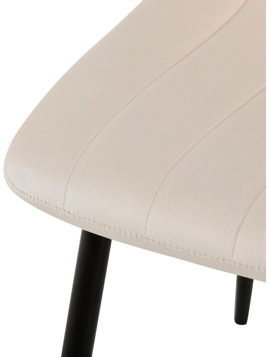 Stol Dijon fløjl, creme