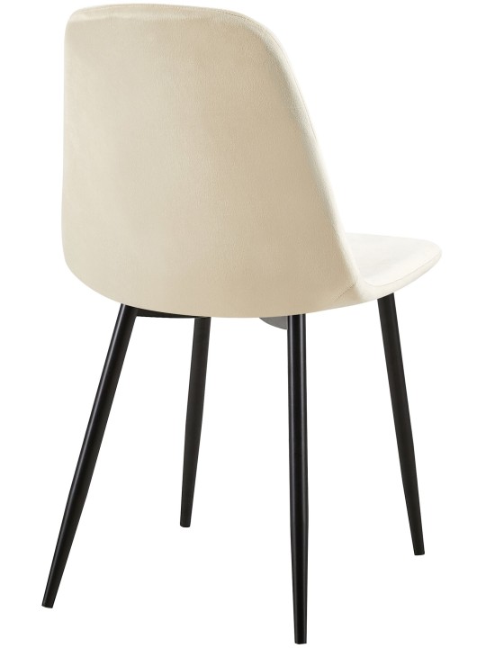 Stol Giverny fløjl, creme