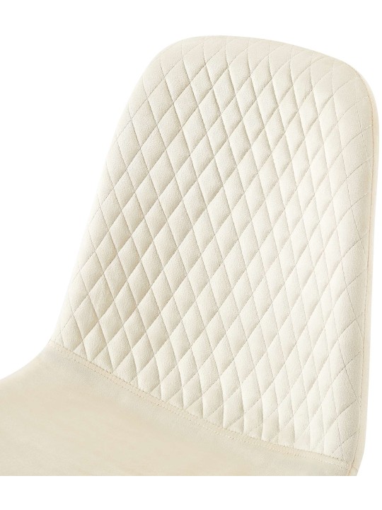 Stol Giverny fløjl, creme