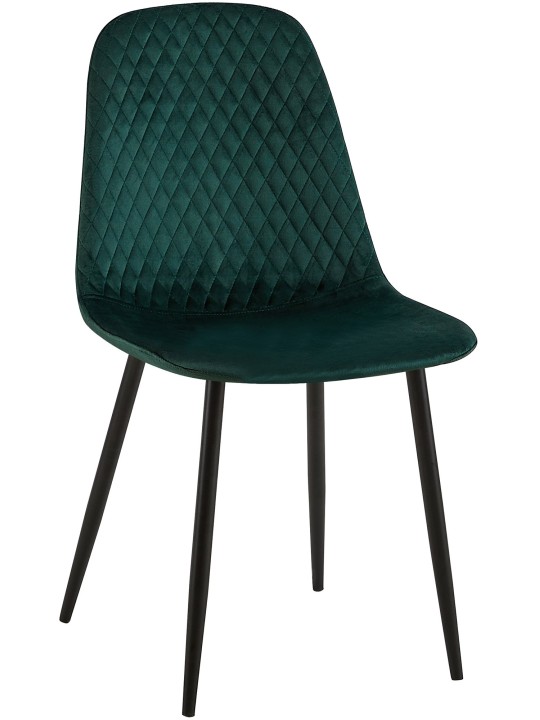 Sæt med 4 stole Giverny velvet, grøn