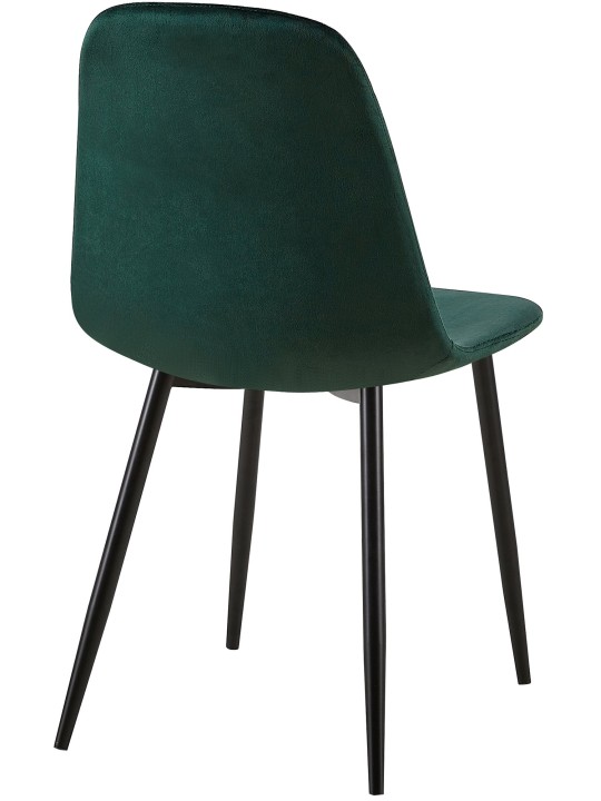 Sæt med 4 stole Giverny velvet, grøn