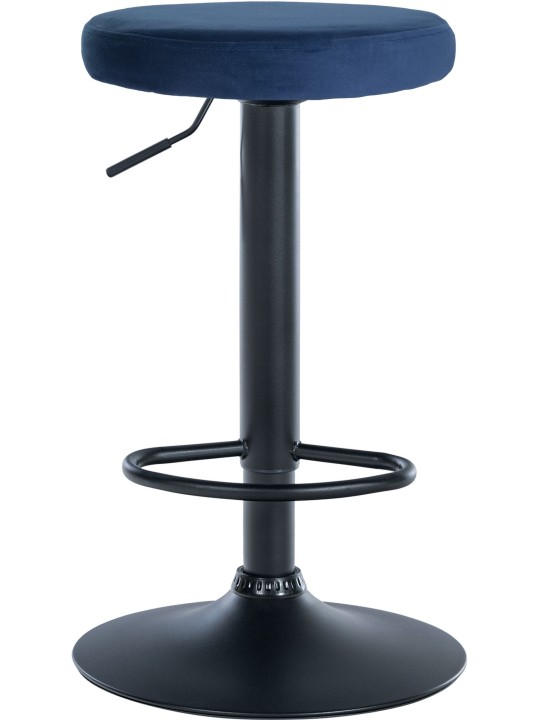Sæt med 2 barstole Ponte velvet, blå