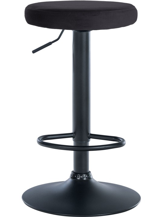 Sæt med 2 barstole Ponte velvet, sort