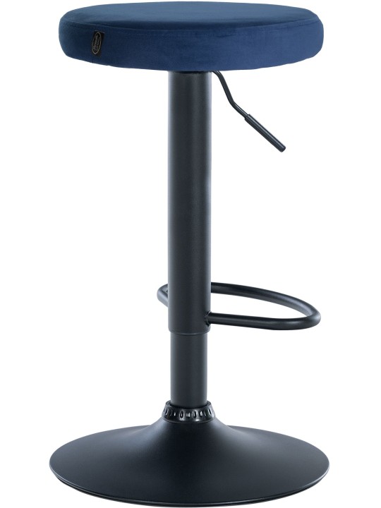 Sæt med 2 barstole Ponte velvet, blå