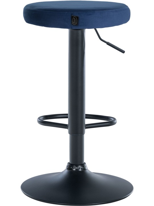 Sæt med 2 barstole Ponte velvet, blå