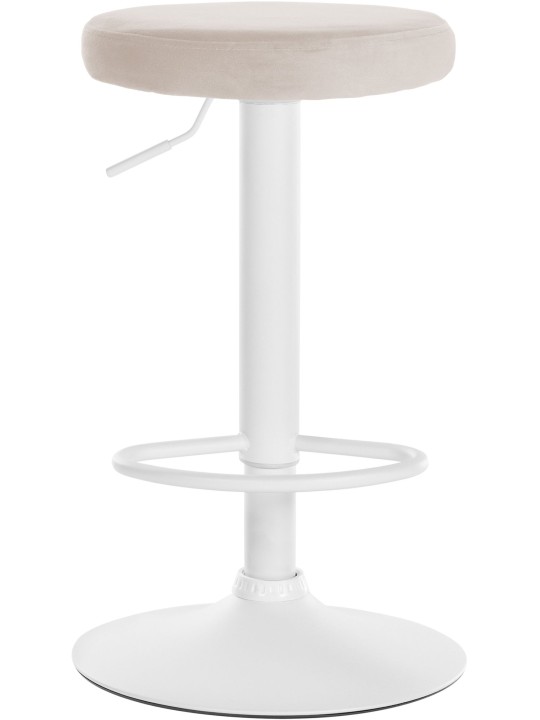 Sæt med 2 barstole Ponte velvet, creme