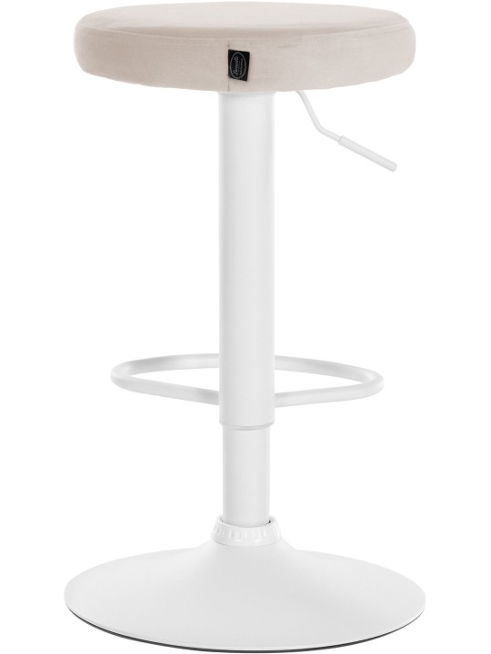 Sæt med 2 barstole Ponte velvet, creme