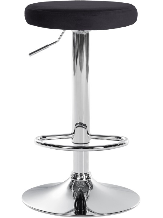 Sæt med 2 barstole Ponte velour chrome, sort Sæt med 2 barstole Ponte velour chrome, sort