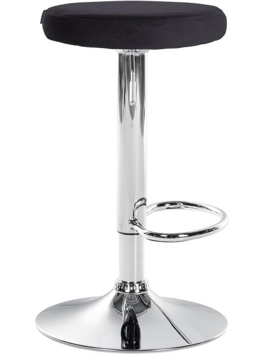 Sæt med 2 barstole Ponte velour chrome, sort Sæt med 2 barstole Ponte velour chrome, sort