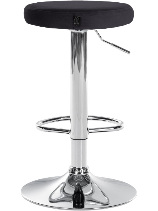 Sæt med 2 barstole Ponte velour chrome, sort Sæt med 2 barstole Ponte velour chrome, sort